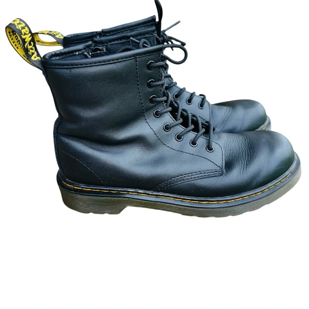 Dr. Martens 1460 J Women's Patent Leather Boots, Size 5 - Black
